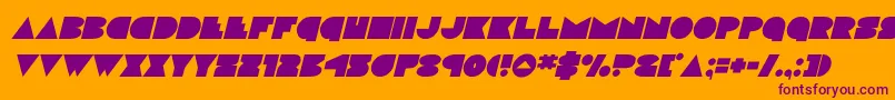 discodeckital Font – Purple Fonts on Orange Background