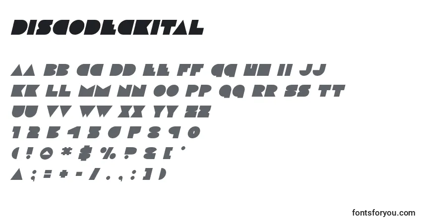 Discodeckital (125182) font – alphabet, numbers, special characters
