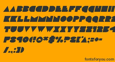 discodeckital font – Black Fonts On Orange Background