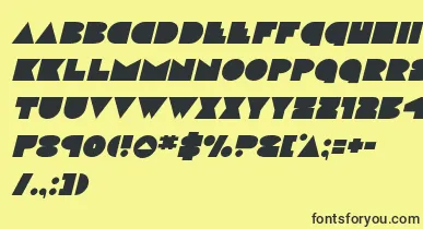 discodeckital font – Black Fonts On Yellow Background