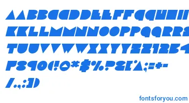 discodeckital font – Blue Fonts On White Background