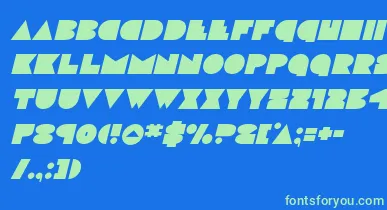 discodeckital font – Green Fonts On Blue Background