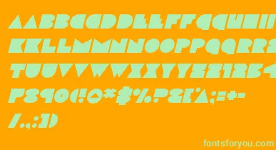 discodeckital font – Green Fonts On Orange Background