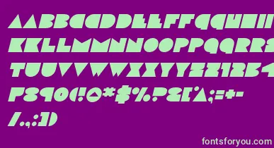 discodeckital font – Green Fonts On Purple Background