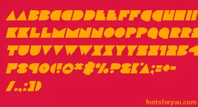 discodeckital font – Orange Fonts On Red Background