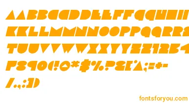 discodeckital font – Orange Fonts On White Background