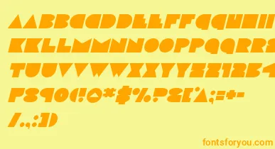 discodeckital font – Orange Fonts On Yellow Background