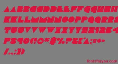 discodeckital font – Red Fonts On Gray Background