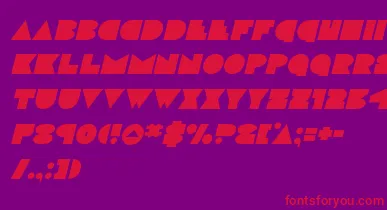 discodeckital font – Red Fonts On Purple Background