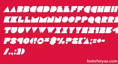 discodeckital font – White Fonts On Red Background
