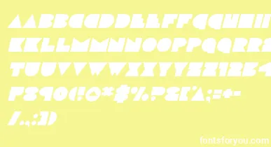discodeckital font – White Fonts On Yellow Background