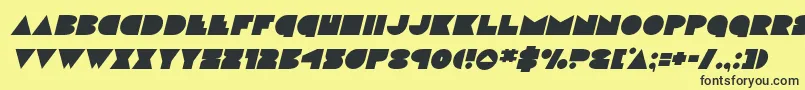 discodeckital Font – Black Fonts on Yellow Background