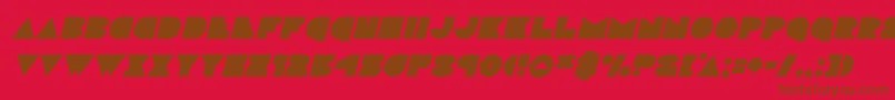 discodeckital Font – Brown Fonts on Red Background