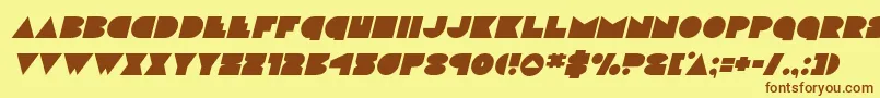 discodeckital-fontti – ruskeat fontit keltaisella taustalla