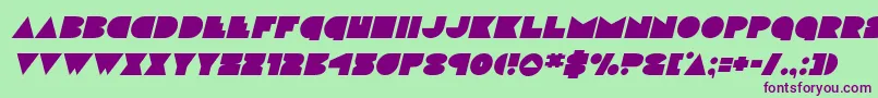 discodeckital Font – Purple Fonts on Green Background