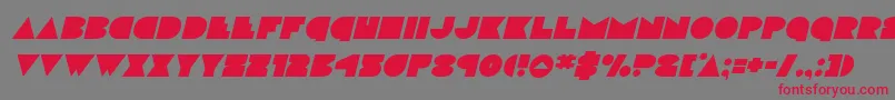 discodeckital Font – Red Fonts on Gray Background
