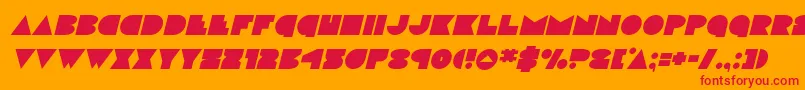 discodeckital Font – Red Fonts on Orange Background