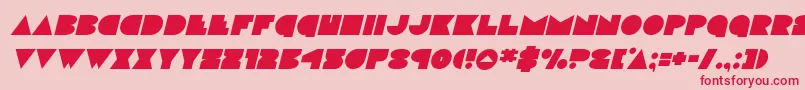 discodeckital Font – Red Fonts on Pink Background