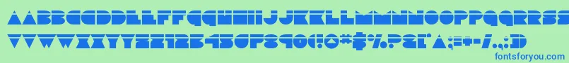 Шрифт discodecklaser – синие шрифты на зелёном фоне