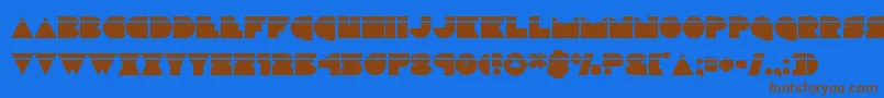 discodecklaser Font – Brown Fonts on Blue Background