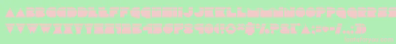 discodecklaser-fontti – vaaleanpunaiset fontit vihreällä taustalla