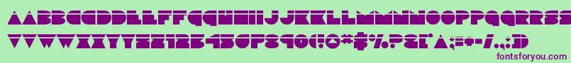 フォントdiscodecklaser – 緑の背景に紫のフォント