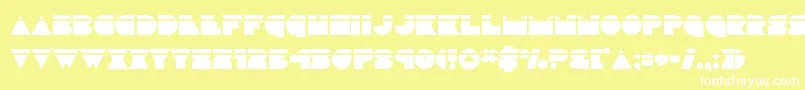 Шрифт discodecklaser – белые шрифты на жёлтом фоне