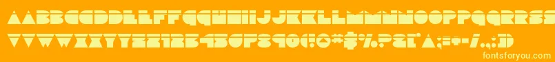 フォントdiscodecklaser – オレンジの背景に黄色の文字