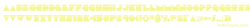 フォントdiscodecklaser – 白い背景に黄色の文字