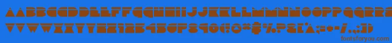 discodecklaser Font – Brown Fonts on Blue Background