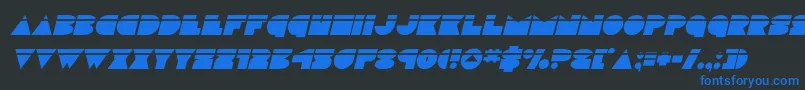 discodecklaserital Font – Blue Fonts on Black Background