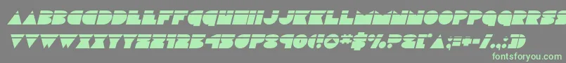 discodecklaserital Font – Green Fonts on Gray Background