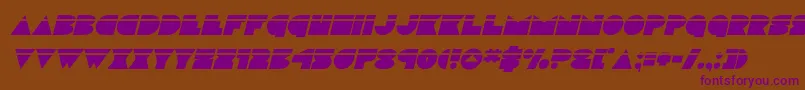 discodecklaserital Font – Purple Fonts on Brown Background