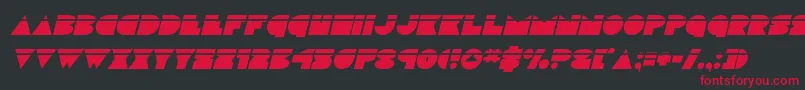 discodecklaserital Font – Red Fonts on Black Background