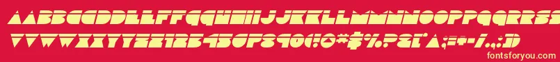 discodecklaserital Font – Yellow Fonts on Red Background