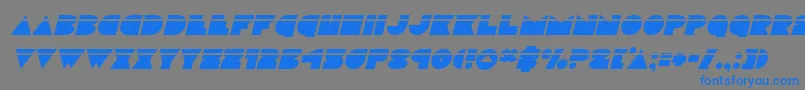 discodecklaserital Font – Blue Fonts on Gray Background