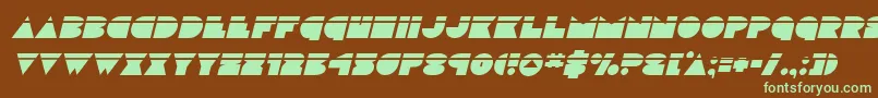 discodecklaserital Font – Green Fonts on Brown Background