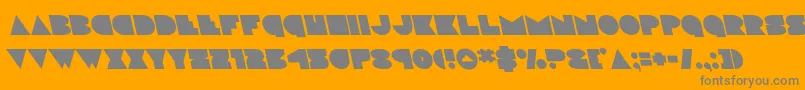 discodeckleft Font – Gray Fonts on Orange Background