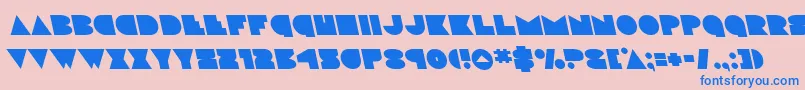 discodeckleft Font – Blue Fonts on Pink Background