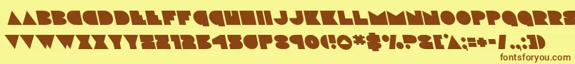 discodeckleft Font – Brown Fonts on Yellow Background