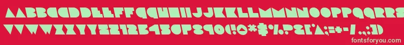 discodeckleft Font – Green Fonts on Red Background
