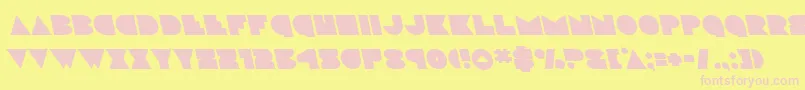 discodeckleft Font – Pink Fonts on Yellow Background