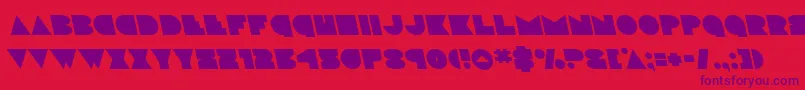 discodeckleft Font – Purple Fonts on Red Background