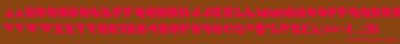discodeckleft Font – Red Fonts on Brown Background