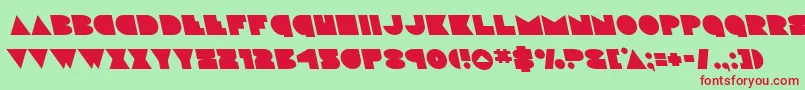 discodeckleft Font – Red Fonts on Green Background