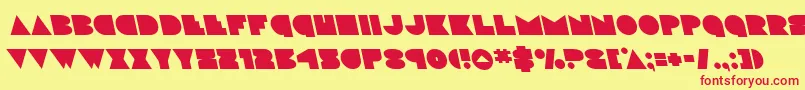 discodeckleft Font – Red Fonts on Yellow Background