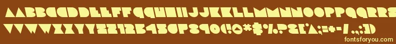 discodeckleft Font – Yellow Fonts on Brown Background