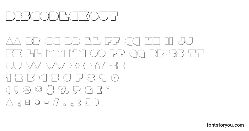 A fonte Discodeckout (125189) – alfabeto, números, caracteres especiais