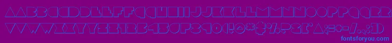 discodeckout Font – Blue Fonts on Purple Background