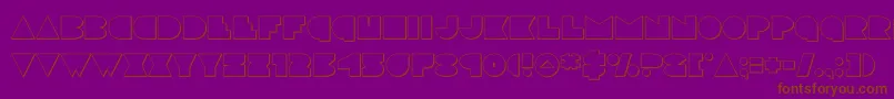 discodeckout Font – Brown Fonts on Purple Background